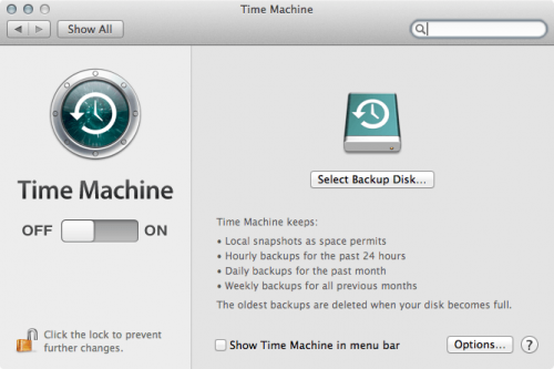 Time machine for mac